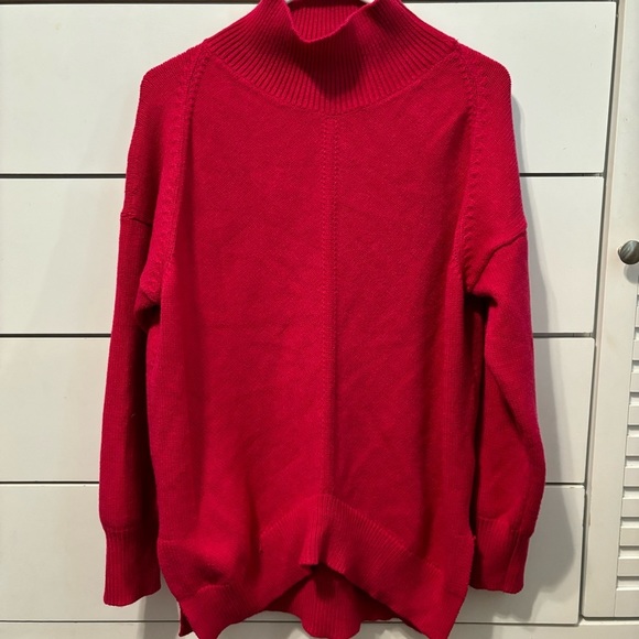 Anthropologie Maeve Crystal Mock Neck Sweater Pink - Picture 2 of 10